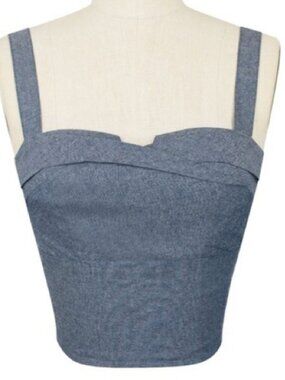 Trashy Diva Trixie Chambray Top Size Medium